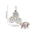 Srebrny wisior Ag 925 potrójna spirala WSR016