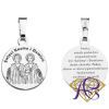 Srebrny medalik Ag 925 rodowany Św. Kosma i Damian