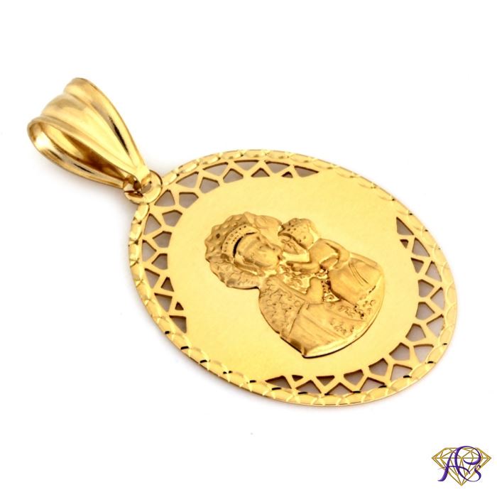 Medalik ze złota Au 585 Matka Boska Częstochowska