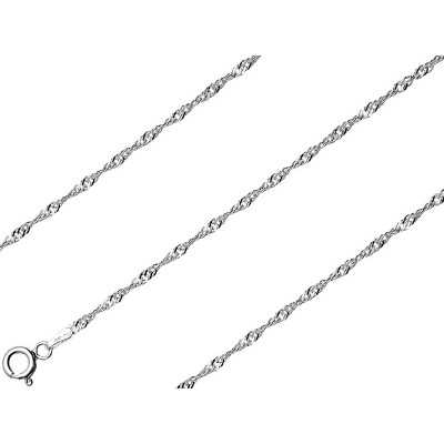 Srebrny łańcuszek Ag 925 Singapur 50 cm SN40