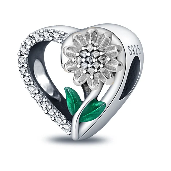 Charms srebrny Ag 925 Serce słonecznik IM0530424CH