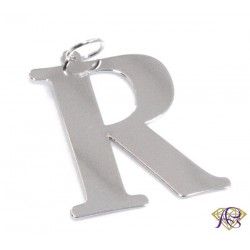Wisior litera R srebro rodowane