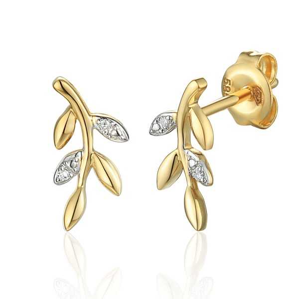 Złote kolczyki z diamentami E71404YS
