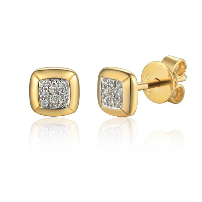 Złote kolczyki z diamentami E79607 Y S