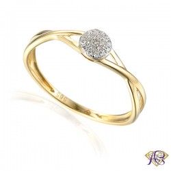 Złoty pierścionek z diamentami R56441 Y